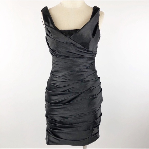 White House Black Market Dresses & Skirts - White House Black Market Satin Draped Sheath Dress
